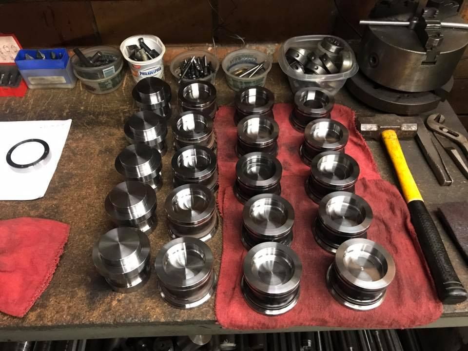 Medical container mold cores/cavities hardened and finished awaiting EDM