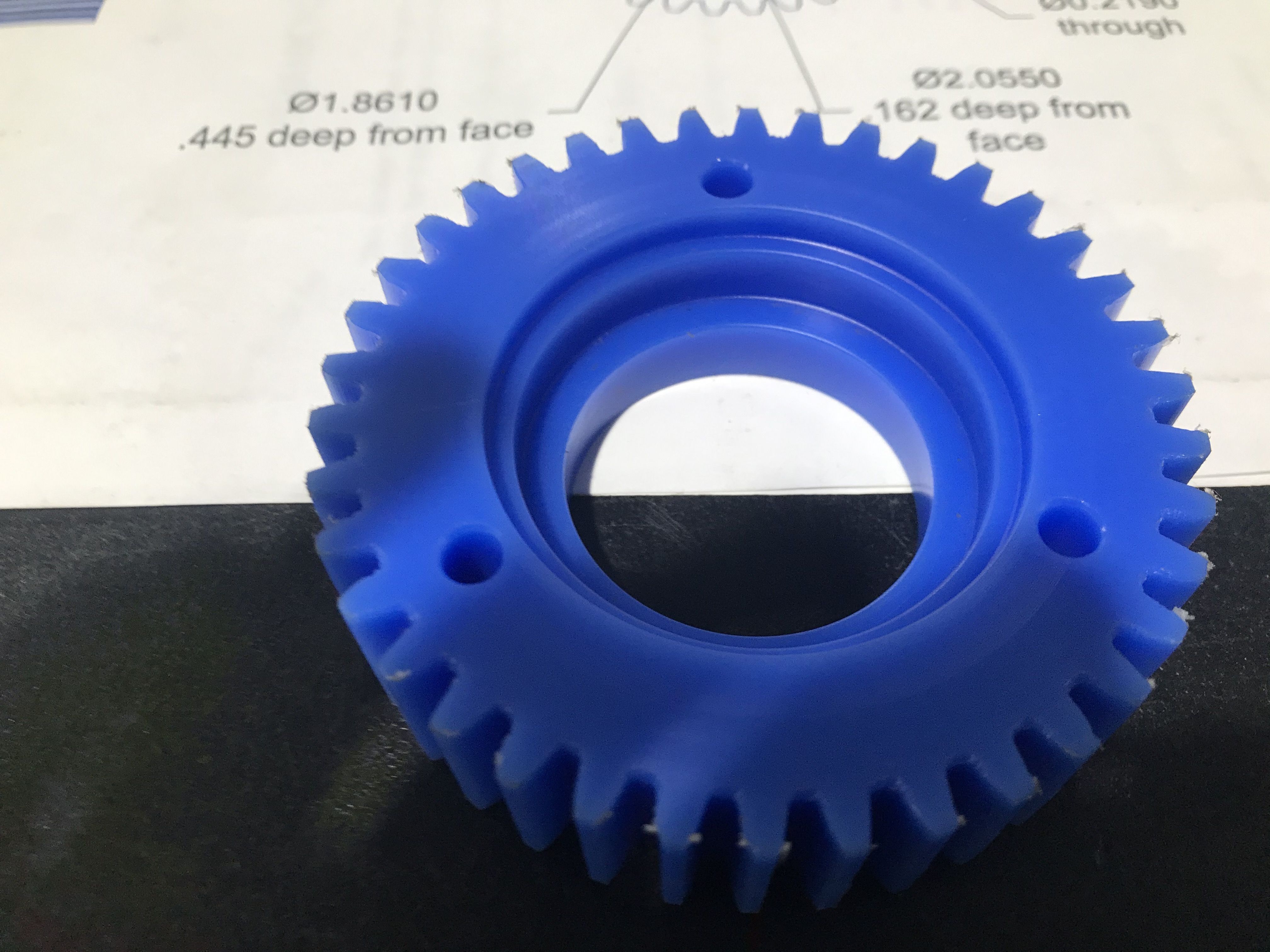 Nylon Gears per customer spec.